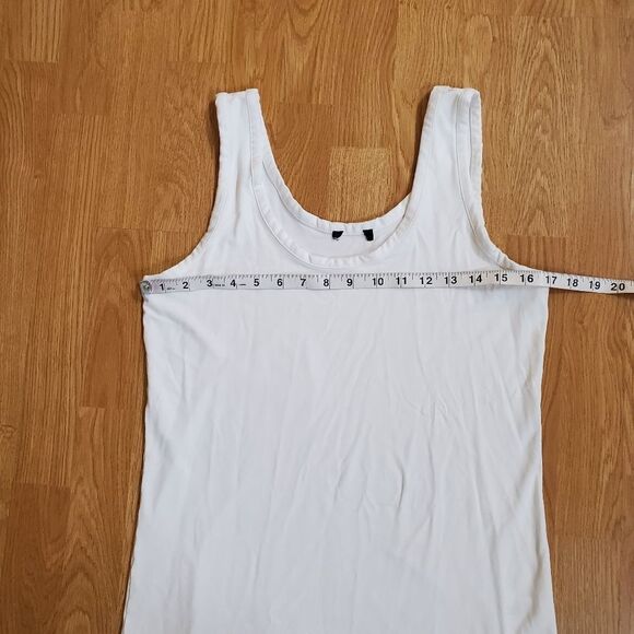 Halogen Scoop Neck Tank Top size Large in White - Picture 8 of 11